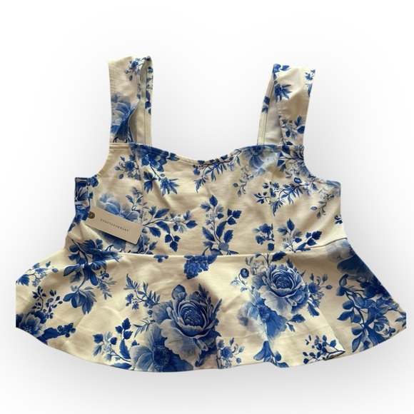 Maeve By Anthropologie Square-Neck Peplum Tank Top - Picture 4 of 8